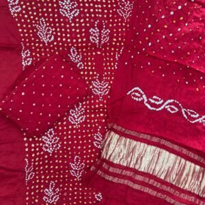 Bandhani Suit – Modal Silk Barik Bandhej Fancy Design 01