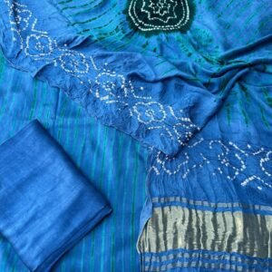 Modal Silk Tie & Dye Bandhani 3 Piece Suit - 21