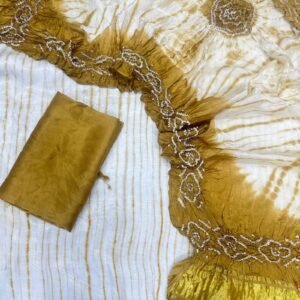 Modal Silk Tie & Dye Bandhani 3 Piece Suit - 10
