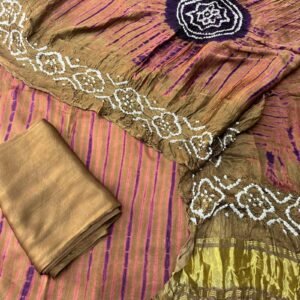 Modal Silk Tie & Dye Bandhani 3 Piece Suit - 31