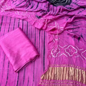 Modal Silk Tie & Dye Bandhani 3 Piece Suit - 27