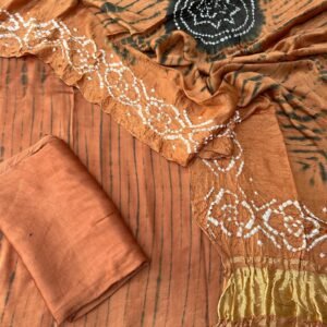 Modal Silk Tie & Dye Bandhani 3 Piece Suit - 28