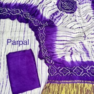 Modal Silk Tie & Dye Bandhani 3 Piece Suit - 32