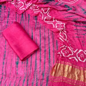 Modal Silk Tie & Dye Bandhani 3 Piece Suit - 18