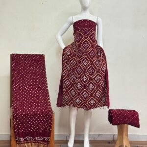 Bandhani Suit – Modal Silk Fancy Barik Bandhej 01