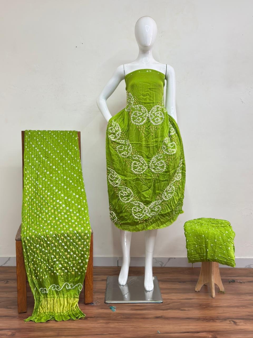 Bandhani Suit – Modal Silk Fancy Barik Bandhej 07
