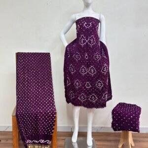 Bandhani Suit – Modal Silk Fancy Barik Bandhej 10