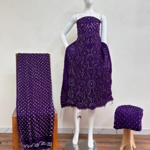 Bandhani Suit – Modal Silk Fancy Barik Bandhej 33