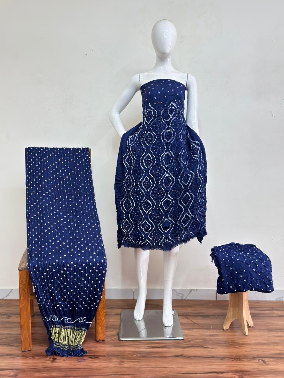 Bandhani Suit – Modal Silk Fancy Barik Bandhej 35