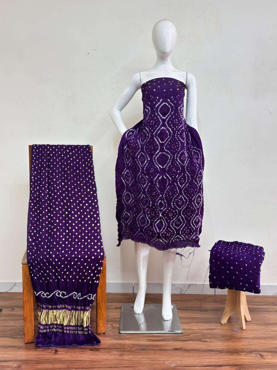 Bandhani Suit – Modal Silk Fancy Barik Bandhej 36